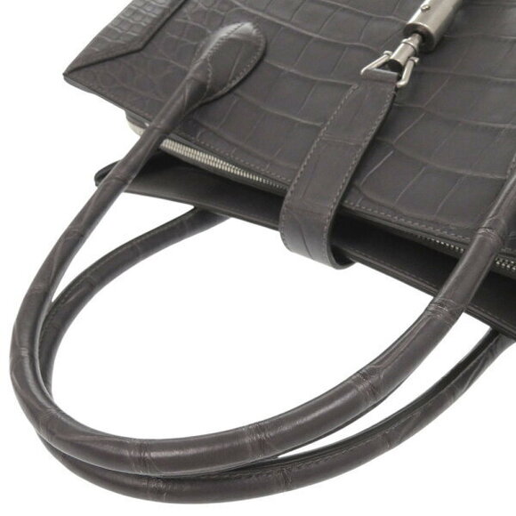 Gucci Jackie Tote Matte Gray Alligator Leather Shoulder Bag - Picture 6 of 8